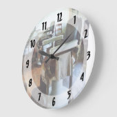 Zwei Barberstühle Große Wanduhr (Winkel)