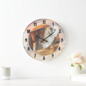 Zwei Barn Owls Große Wanduhr (Zuhause)