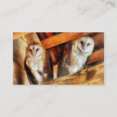 Zwei Barn Owls Visitenkarte (Rückseite)
