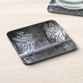 Zwei Barred Owls Square Untersetzer (Linke Seite)