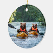 Zwei Bars Kayaking Keramik Ornament (Links)