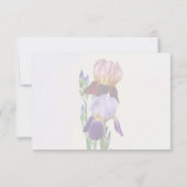 Zwei Bart-Iris Eine Marone Eine Violette RSVP Karte (Rückseite)