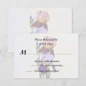Zwei Bart-Iris Eine Marone Eine Violette RSVP Karte (Vorne/Hinten)