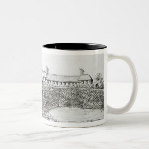 Zwei Batterien an Southampton-Haus Zweifarbige Tasse