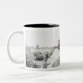 Zwei Batterien an Southampton-Haus Zweifarbige Tasse (Links)