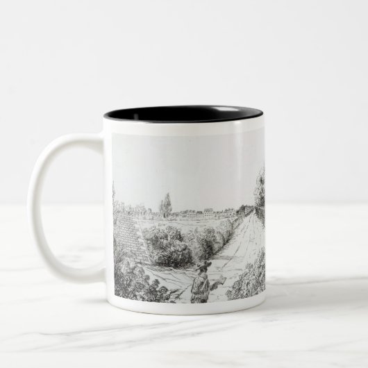 Zwei Batterien an Southampton-Haus Zweifarbige Tasse (Links)