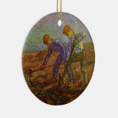 Zwei Bauern graben von Vincent van Gogh Keramikornament (Rechts)