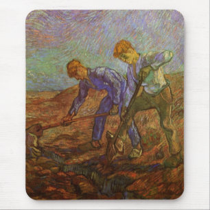 Zwei Bauern graben von Vincent van Gogh Mousepad