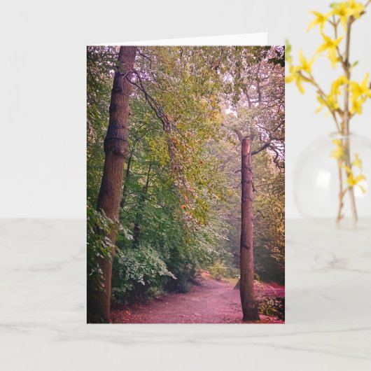 Zwei Bäume Karte (Gelbe Blume)