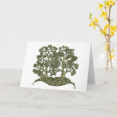 Zwei Bäume verflochten Karte (Gelbe Blume)