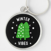 Zwei Bäume Winter Vibes Schlüsselanhänger (Vorne)