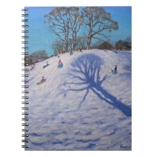 Zwei Baumschatten Bolehill Wirksworth 2009 Notizblock (Vorderseite)
