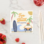 Zwei Beach Surf Blau 2. Geburtstag Party Serviette (Beispiel)