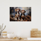 Zwei Beagles Poster (Küche)