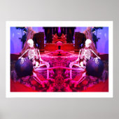 Zwei beängstigende skelettartige Skelette Poster (Vorne)