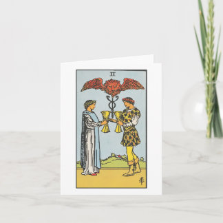 Zwei Becher leere Karte - Rider Waite Smith Tarot