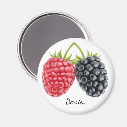 Zwei Beeren Magnet (Vorderseite/Rückseite)