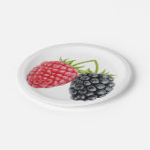 Zwei Beeren Pappteller (Schrägansicht)