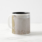 Zwei-behandelte Schale und Abdeckung, c.1695 Zweifarbige Tasse (Vorderseite Links)