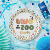 Zwei bei der Zoo Safari Animal Birthday Party Pappteller (Party)