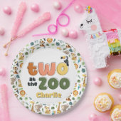 Zwei bei der Zoo Safari Animal Birthday Party Pappteller (Party)