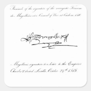 Zwei Beispiele für die Unterschrift Quadratischer Aufkleber