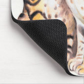 Zwei Bengalische Katzen Wasserfarben Kunst Mousepad (Ecke)