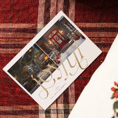 Zwei benutzerdefinierte Fotos Gold Joyful Typograf Einladung