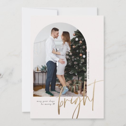 Zwei benutzerdefinierte Fotos - Heller Text rot - Einladung (Vorderseite)