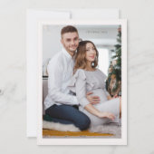 Zwei benutzerdefinierte Fotos - Heller Text rot -  Einladung (Rückseite)