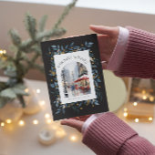 Zwei benutzerdefinierte Fotos Holiday wünscht Blum Einladung