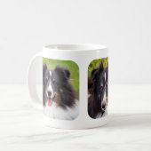 Zwei benutzerdefinierte Fotos mit rosa Namen Kaffeetasse (Vorderseite Links)