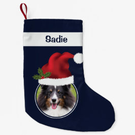 Zwei benutzerdefinierte Fotovorlagen mit Weihnacht Kleiner Weihnachtsstrumpf