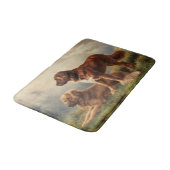 Zwei beobachtende Hunde Badematte (Schrägansicht)