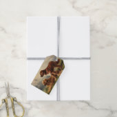 Zwei beobachtende Hunde Geschenkanhänger (Mit Garn)