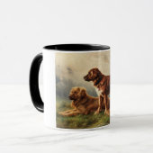 Zwei beobachtende Hunde Tasse (Vorderseite Links)