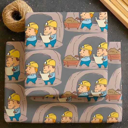 Zwei Bergleute Geschenkpapier