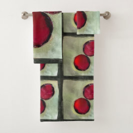 Zwei Berries Badhandtuch Set