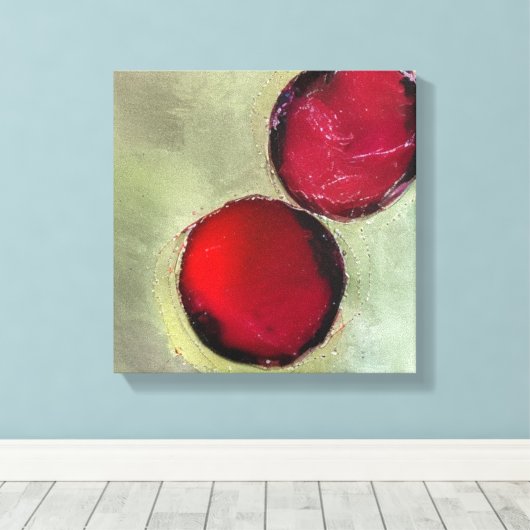 Zwei Berries Leinwanddruck (Insitu (Holzboden))