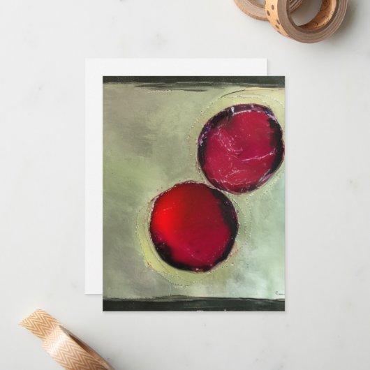 Zwei Berries Mitteilungskarte (Vorderseite/Rückseite Beispiel)