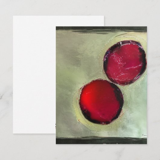 Zwei Berries Mitteilungskarte (Vorne/Hinten)