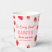 Zwei Berry Sweet Babies Strawberry Twin Baby Dusch Pappbecher (Vorderseite)