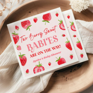 Zwei Berry Sweet Babies Strawberry Twin Baby Dusch Serviette