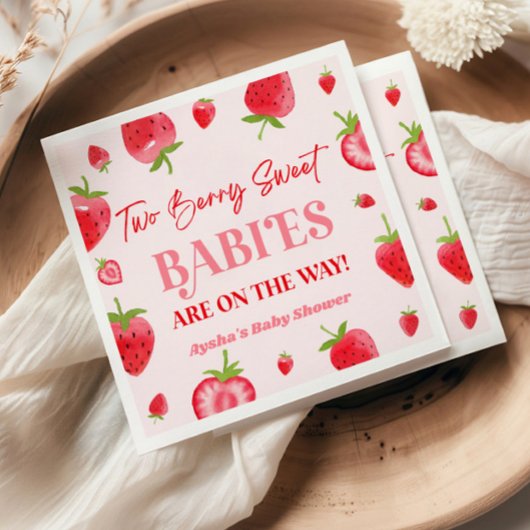 Zwei Berry Sweet Babies Strawberry Twin Baby Dusch Serviette