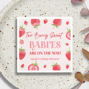 Zwei Berry Sweet Babies Strawberry Twin Baby Dusch Serviette