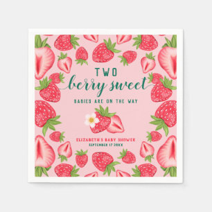 Zwei Berry Sweet Babies Twin Strawberry Baby Dusch Serviette