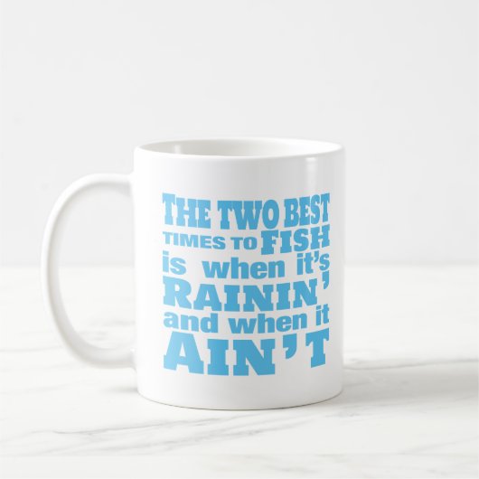 Zwei beste Zeiten für den Fischfang Kaffeetasse (Links)