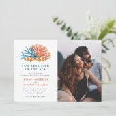 Zwei Beteiligungspartei für weniger Foto Einladung (Stehend Vorderseite)