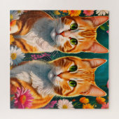 Zwei bezaubernde Ingwerkatzen Puzzle (Horizontal)
