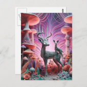 Zwei bezaubernde Wildhirsche Postkarte (Vorne/Hinten)